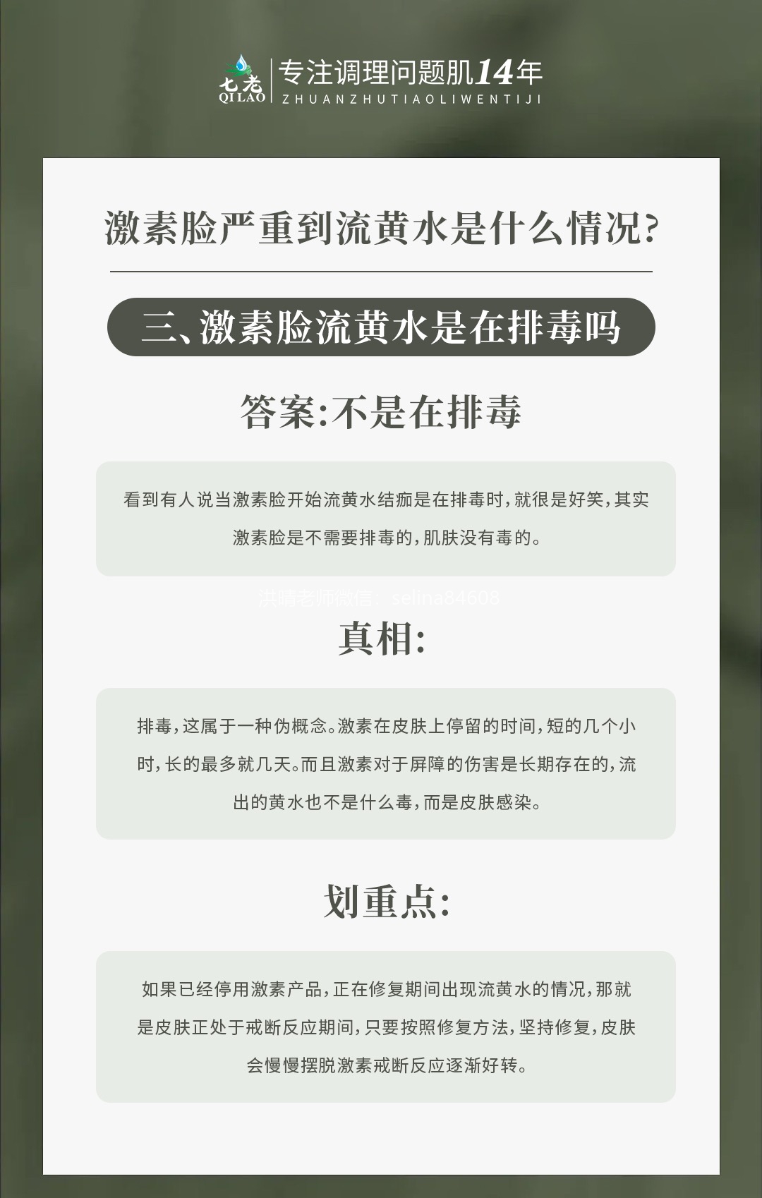 七老洪晴专业知识科普