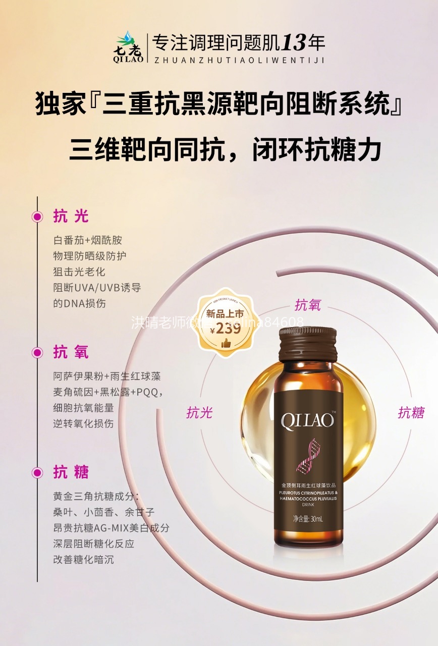 七老美白抗糖饮，抗糖美白绝绝子