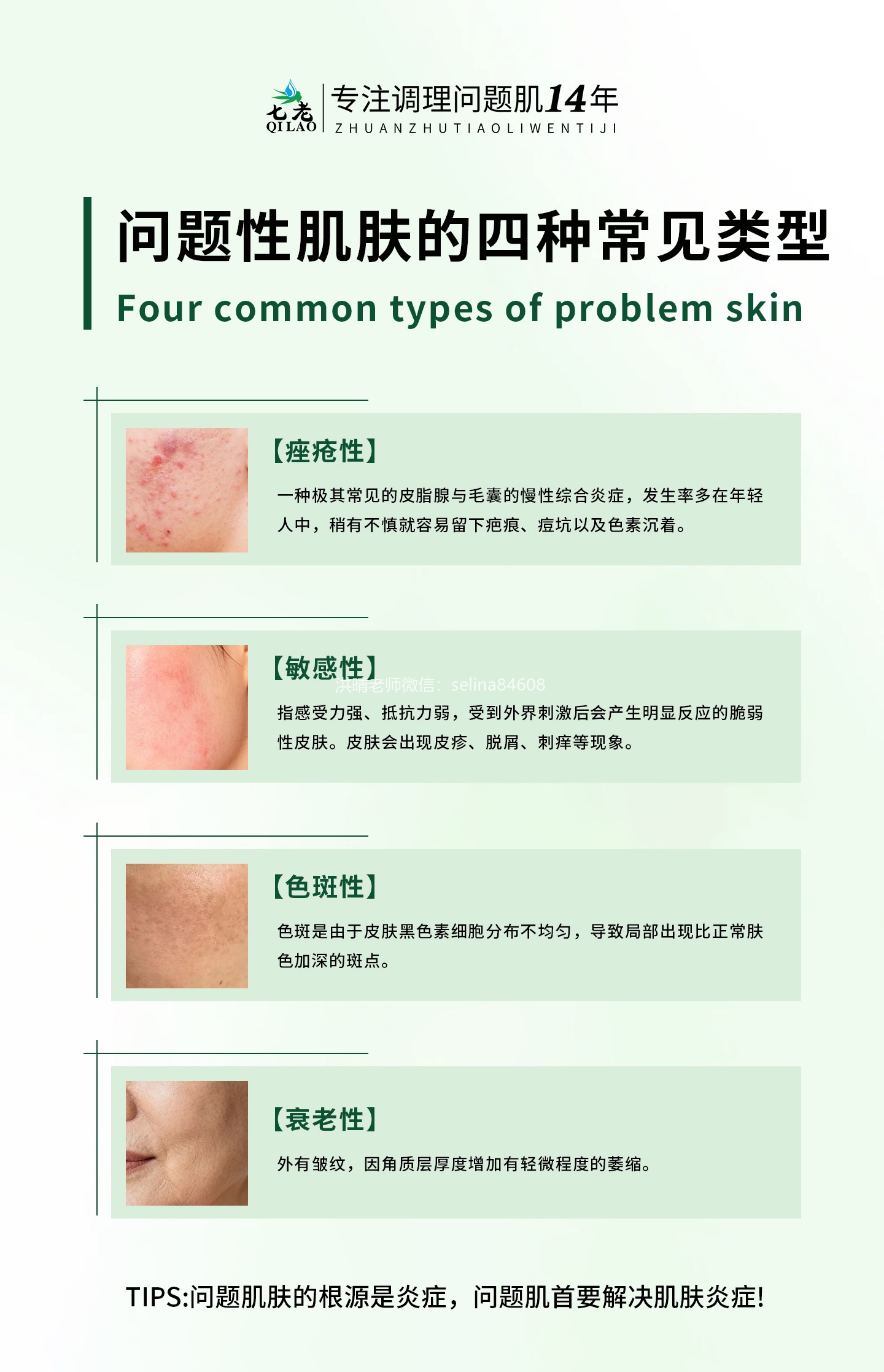 七老洪晴专业知识科普→看看你是什么问题肌肤